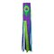In the Breeze 5180 — Peacock Feather 40" Windsock, Purple, green